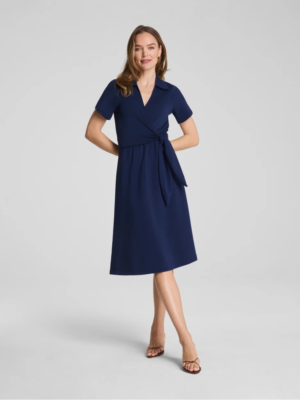 SPANX AirEssentials®
Collared Tie-Waist Midi Dress